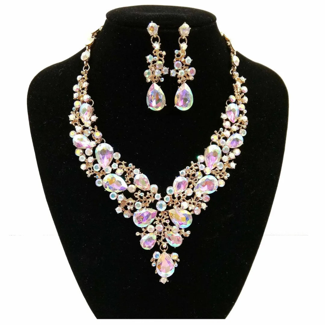 Rhinestone Necklace Set